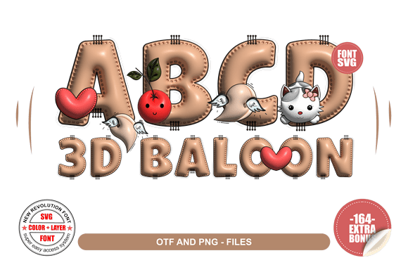 3d Baloon: A Creative Typeface for Editorial Design