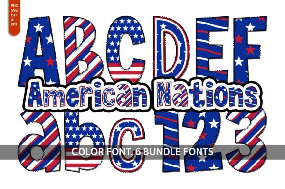 American Nations Collection: A Playful Color Typeface for Brand Identity