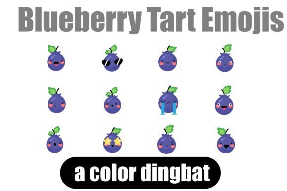 Blueberry Tart Emojis: A Creative Font Upgrade for Small Business Branding
