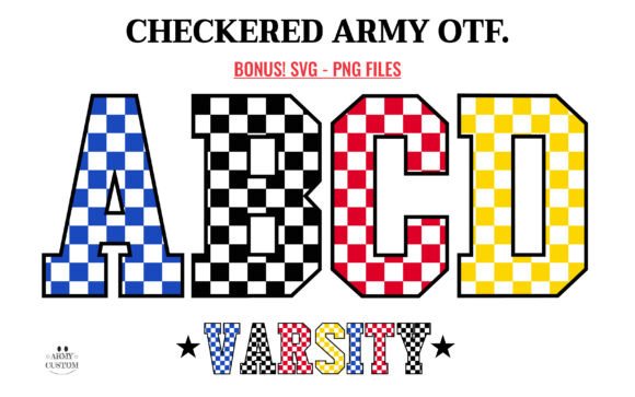Checkered Army Bundle: The Racing-Style Typeface for Bold Branding
