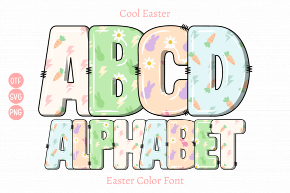 Cool Easter: A Playful Color Font for Handmade Crafts