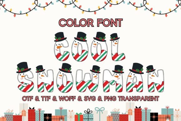 Cool Snowman: A Playful Color Font for Festive Editorial Design
