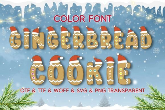Gingerbread Cookie: A Festive Color Font for Holiday Branding