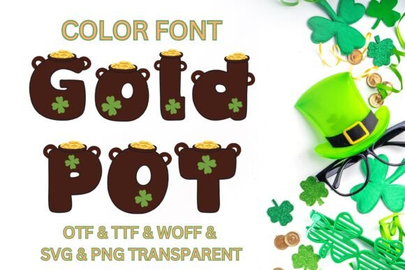Gold Pot: The Playful Color Font for St. Patrick’s Day Crafts