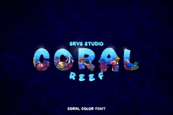 Grvs Coral Reef Colorful Decorative Svg: A Vibrant Typeface for Ocean-Themed Brands