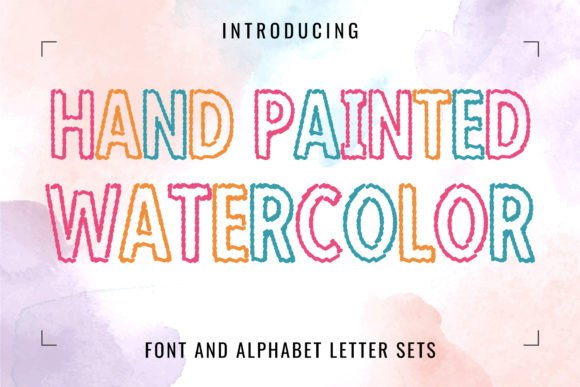 Hand Painted Watercolor Typeface for Crafters and Sellers