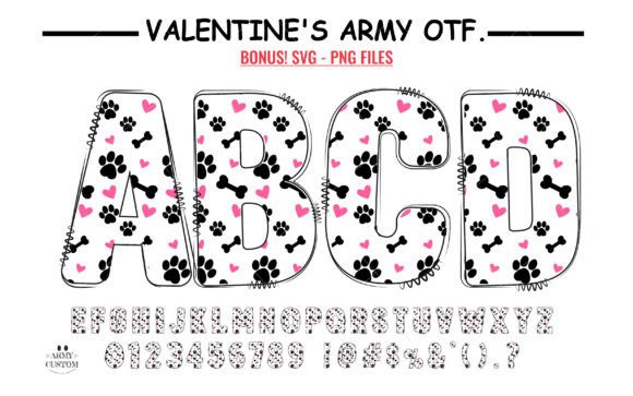 Love Valentine s Dog Paw: A Playful Typeface for Campaign Design