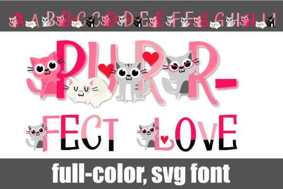 Purr-fect Love: A Colorful Typeface for Soft Brand Identity