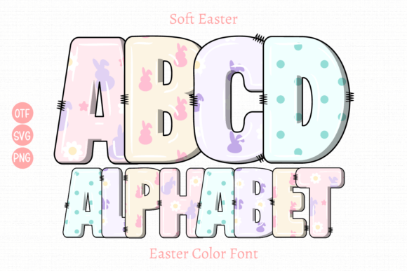 Soft Easter: A Playful Color Font for Handmade Crafts and Labels