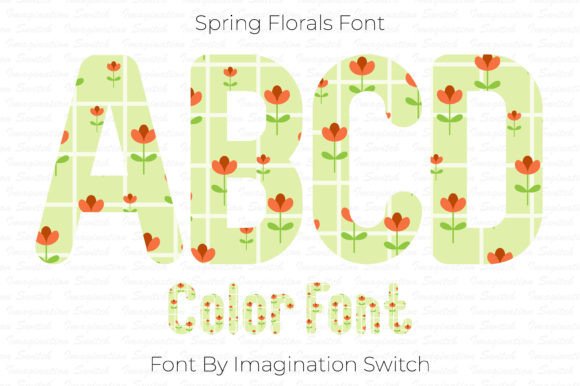 Spring Florals: A Vibrant Color Font for Modern Web Design