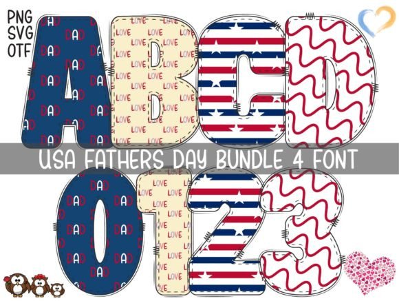 Usa Fathers Day: The Patriotic Color Font for Bold Campaigns