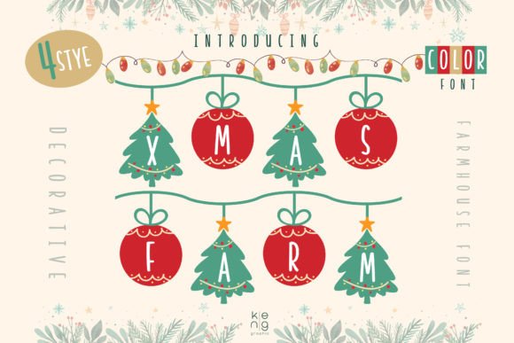 Xmas Farm: The Punchy Color Font for Handmade Holiday Products