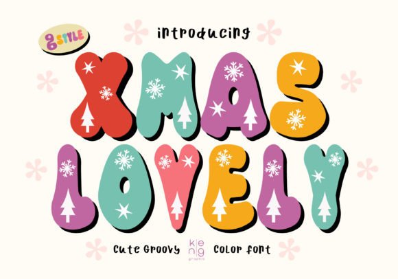 Xmas Lovely: A Color Font Review for Festive Brand Identity
